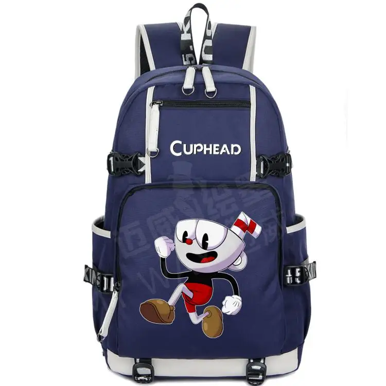 Паровой игры окружающие Cuphead Кубок главы рюкзак сумка мужской и женский младших школьников сумка Школьный - Цвет: 6