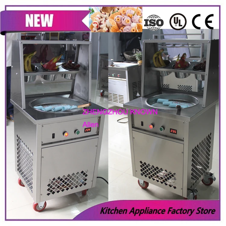 

single pan fried ice cream roll machine