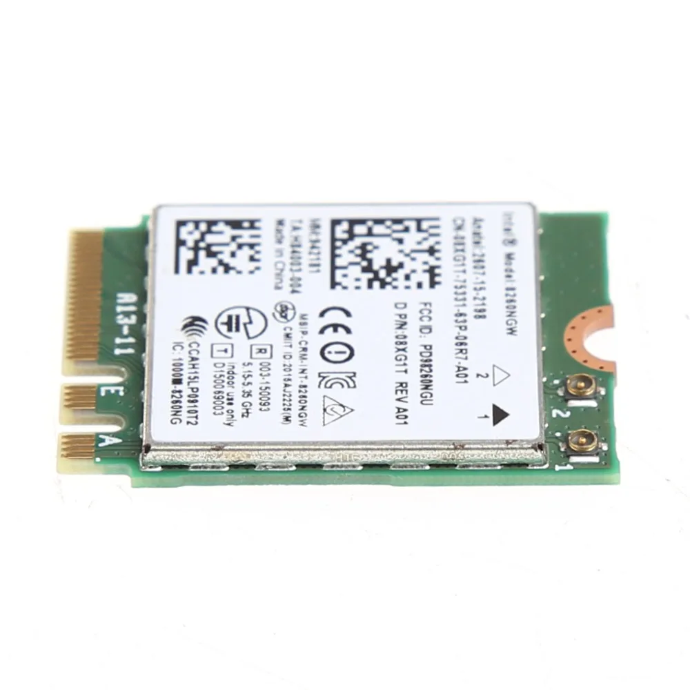 2 4 + Wi Fi 5 ГГц 867 м Bluetooth V4.2 M.2 WLAN Беспроводной карты Модуль для Intel 8260 AC DELL 8260NGW DP/N