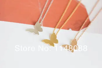 

Fashion Gold silver pretty cute exquisite shining butterfly pendant neck jewelry for nature lover especially