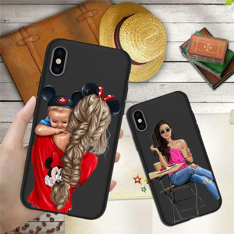 Woman Girl mom For iPhone X XR XS Max 5 5S SE 6 6S font b