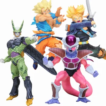 

20cm Dragon Ball Z Cell Trunks Son Gok BWFC PVC Action Figure Super Saiyan 3 Gokou Figura Dragonball Collectible Model Doll Toys
