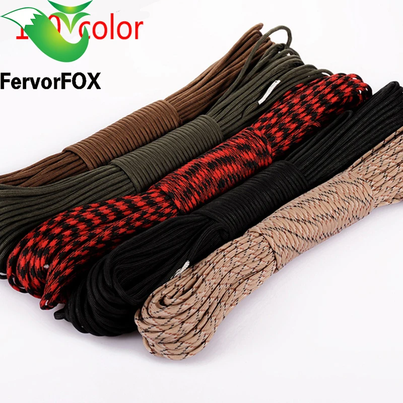 100 colors Paracord 550 Paracord Parachute Cord Lanyard Rope Mil Spec Type III 7Strand 100FT Climbing Camping survival equipment 100 colors Paracord 550 Paracord Parachute Cord Lanyard Rope Mil Spec Type III 7Strand 100FT Climbing Camping survival equipment
