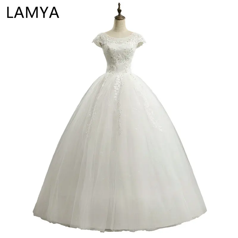 

2019 Plus Size Bride Dress Lace Beading Bridal Gowns Princess Cheap Vestidos De Noiva Robe De Mariage korean dress wedding