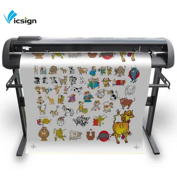 

Vicsign 42" HS1080 Cutting Plotters Cutter Machine Servo Motor Automatic Contour Paper Craft Appareal Sticker Cutter