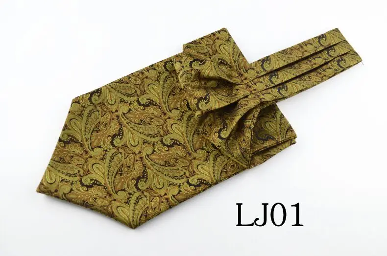 SHENNAIWEI британский стиль Аскот галстук высокое качество для мужчин ретро узор рубашка шейный платок Пейсли Цветочный галстук жаккард - Цвет: 1