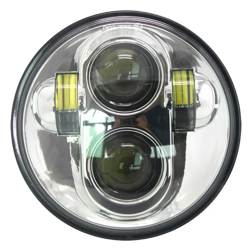 

1PC 5.75Inch Motorcycle LED Driving Light 6000K 5 3/4 Round LED Headlamp with Hi-Lo Beam for '04-later XL