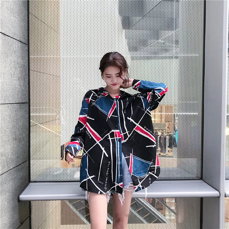 Женские блузки одежда Kawaii Ulzzang винтажная Повседневная Свободная модная