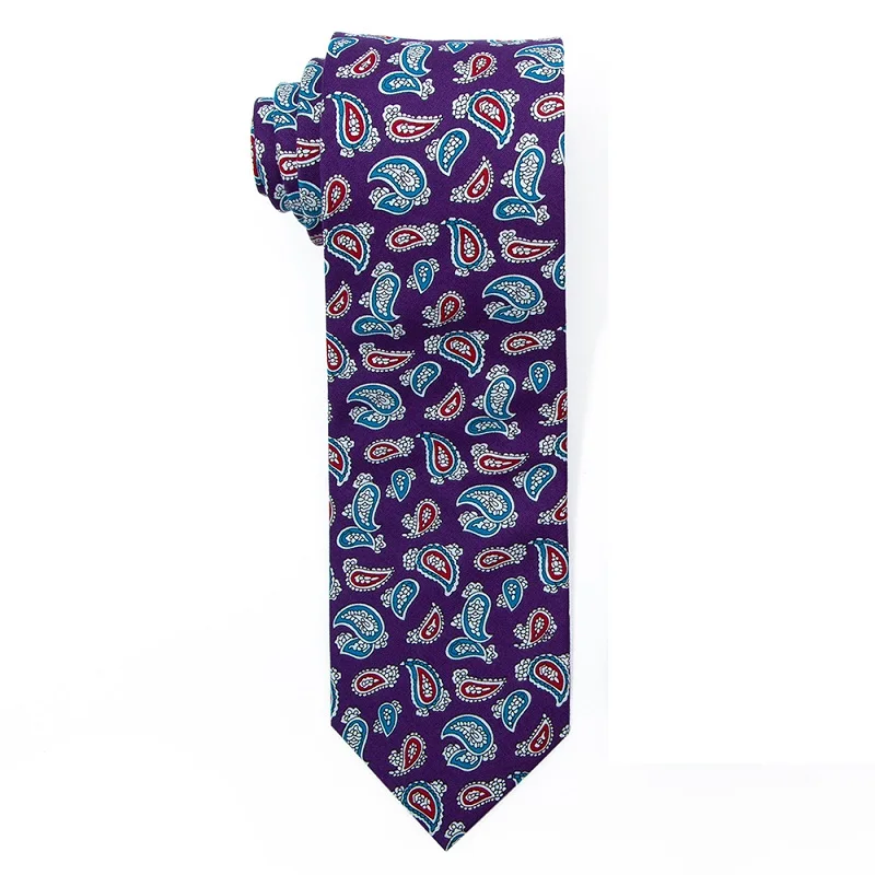 Портной Смит 7,5 см с принтом Пейсли Цветочный Хлопок Галстуки Мода дизайнер Красочные Пейсли цветок галстуки галстук для мужчин свадьба - Цвет: PCT-021 Cotton Tie