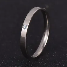 Moda Jóias Zircônia Anel de Casamento Clássico Para as mulheres ou homem Amor Eternidade 316L Presente Anéis de Aço Inoxidável Nunca Desaparecer nj201(China)