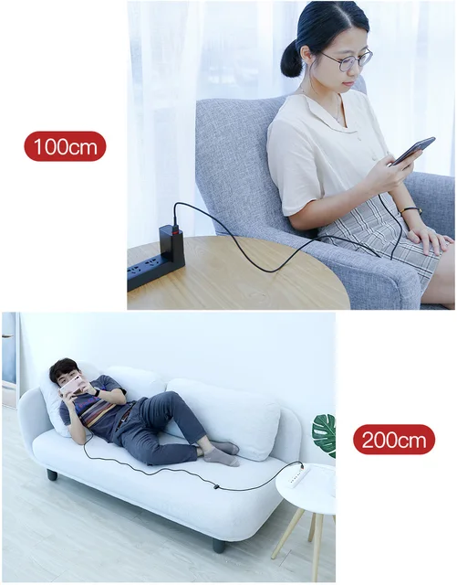 Baseus USB Type C Cable for xiaomi redmi note 7 USB-C Mobile Phone Fast Charging Type-C Cable for Samsung Galaxy S9 S8 Plus -