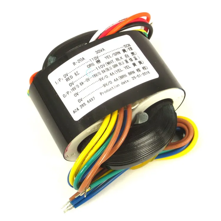 1 шт. 30 Вт R-CORE трансформатор для аудио DAC AC110V /220V 9V * 2 + 16V | Электроника