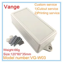 4 шт./лот прессформы прессованный впрыск Черный ABS пластиковый материал корпус коробка diy 120*60*35 мм настенный для электронного оборудования