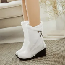 Г. Зимние сапоги женская обувь больших размеров 30-52 зимние сапоги-гладиаторы модные теплые сапоги на высоком каблуке X-1573