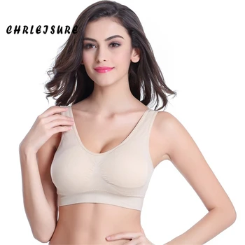 

CHRLEISURE Bra For Women Round-Neck Brassiere Solid Lingerie Comfortable Soft underwear Breathable Large Size Bras Women