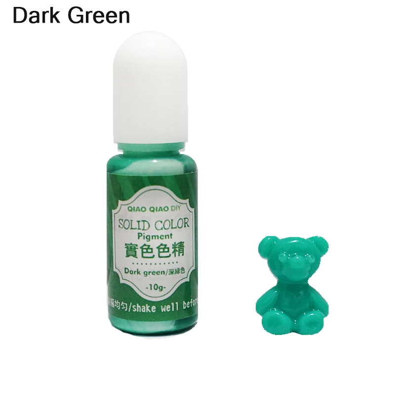 УФ Смола пигментный лак твердый клей для силиконовой формы ювелирных изделий поделка рукоделие RT99 - Цвет: Dark Green
