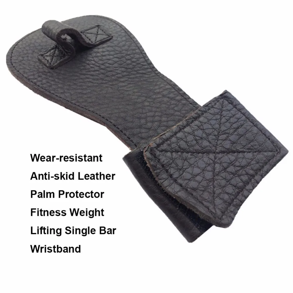 Leather Weight Lifting Training Gloves Women Men Fitness Sports Body Building Gymnastics Grips Gym Hand Palm Protector Gloves