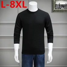 Большой размер 8XL 7XL 6XL 5XL осенний брендовый Повседневный свитер с круглым вырезом Мужской пуловер вязаный мужской s свитер и пуловеры мужской пуловер