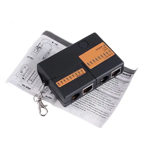 Горячие Мини RJ45 RJ11 Cat5 сеть LAN кабель тестер с брелок