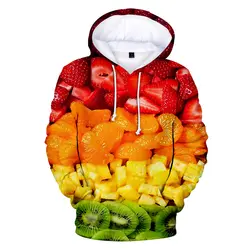 3d принт фрукты толстовки пуловер Мода Kawaii Толстовка для мужчин и женщин с капюшоном повседневное длинным рукавом Harajuku кофты Топы