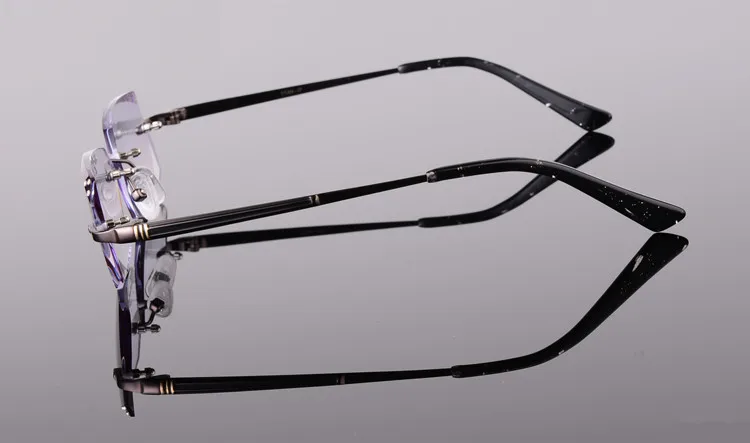 Титановые очки мужские без оправы по рецепту для чтения близорукость фотохромные бифокальные очки большие широкие очки с цветными линзами 2851