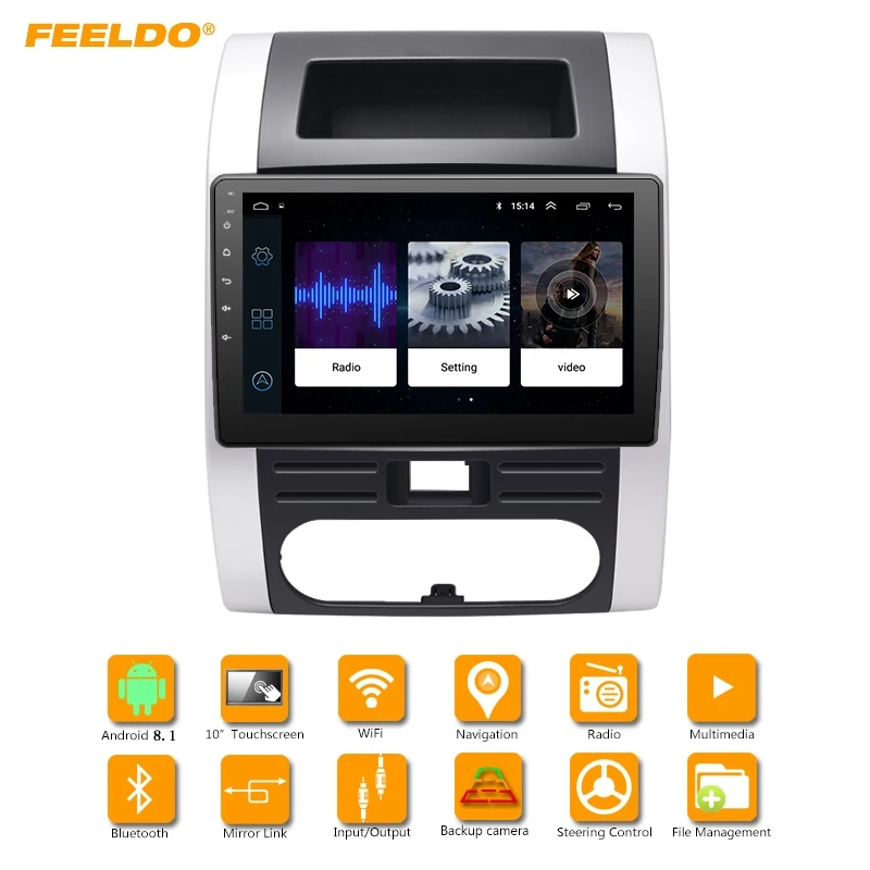 

FEELDO 10.2inch Bigger HD Screen Android 8.1 Quad Core Car Media Player With GPS Navi Radio For Nissan X-Trail Second generation