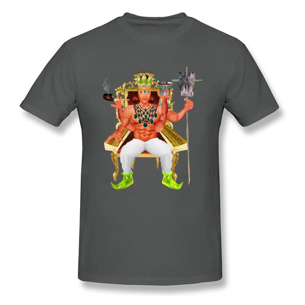 Popular Psychedelic Third Eye King T Shirts Round Collar Cotton Fabric Men's Tops Shirts Short Sleeve Summer Fall Clothing Shirt Psychedelic Third Eye King carbon