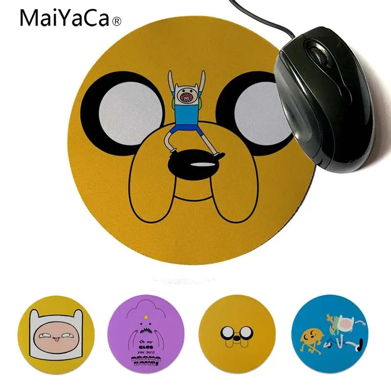 Резиновый круглый коврик для мыши MaiYaCa с надписью My Любимое приключение времени