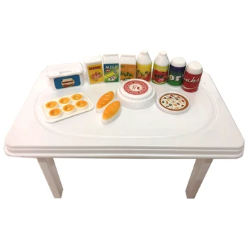 

NK One Set Doll Accessories Miniature Pretend Toy Mini Play Birthday Party Simulation Food +Table For Barbie Dolls DIY Toys