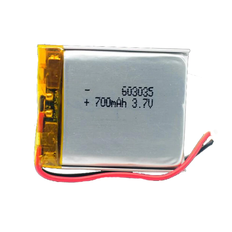 

700mAh 3.7V 603035 Lithium Polymer Li-Po li ion Rechargeable Battery For mp3 mp4 mp5 Tachograph Car DVR Bluetooth Earphone GPS