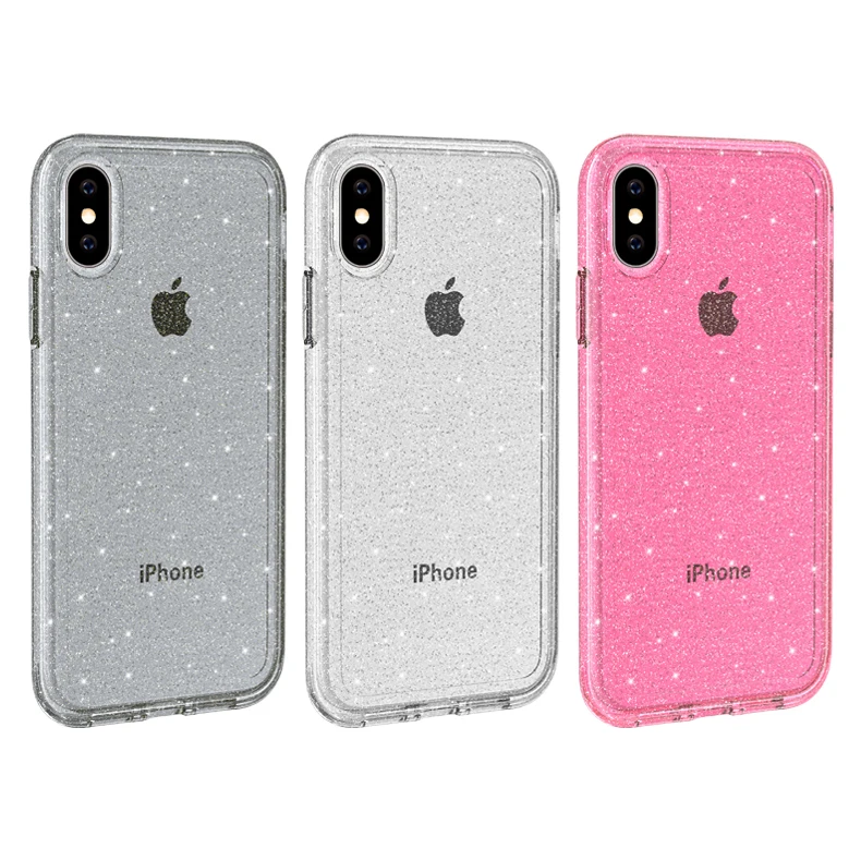 

Luxury TPU pc case for iphone Xs max Xr Xs phone cover 360 degree protection for iphone Xs max glitter cases 2018 new arrival