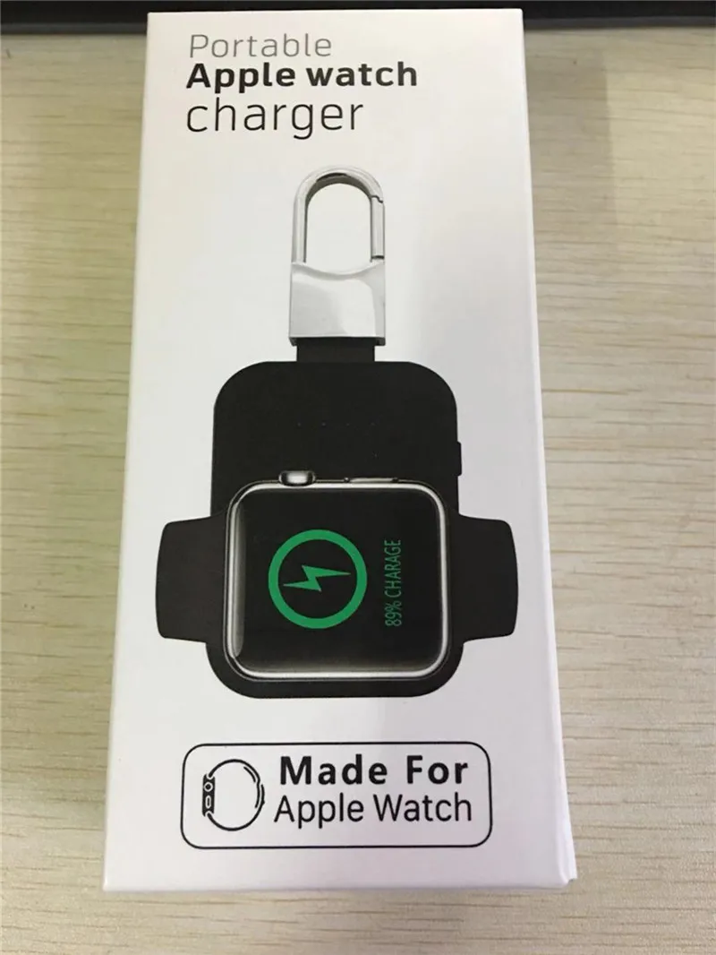 

950mah Power Qi Wirele Keychain Wireless Charger for Phone Watch Portable Magnetic Charger Built in Power Bank for Watch iPhone