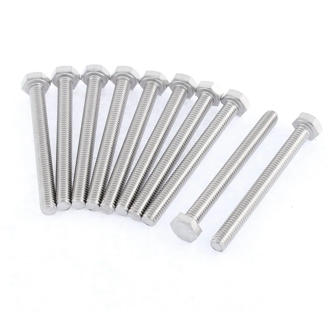 

M6 x 60mm Fully Threaded Stainless Steel Hex Head Screw Bolt 10 Pcs