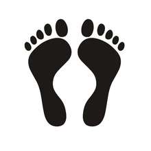 Ноги следы наклейки на стену-4 размера и 20 цветов