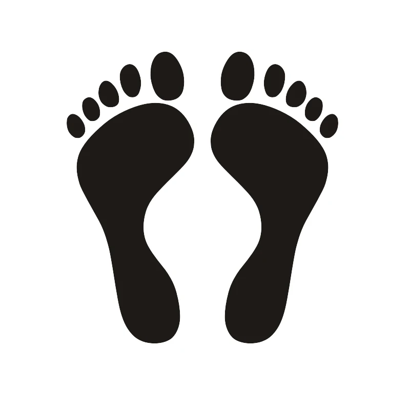 Игра нога рука распечатать шаблоны Feet Foot Footprints Wall Stickers Decals - 4 Sizes & 20 Colours Available