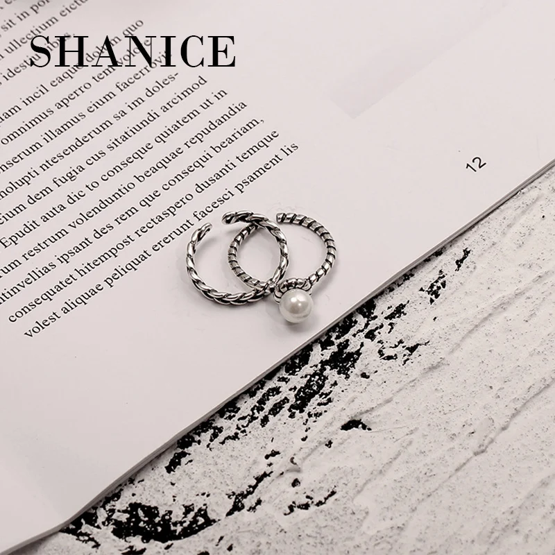 

SHANICE Vintage Open Braided Twist 925 Sterling Silver Rings for Women Wedding Enaggement Jewelry Silver Anel Bijoux Femme