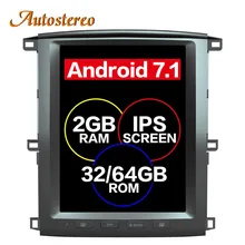 Тесла стиль android-автомобильный gps навигация для TOYOTA LAND CRUISER LC100 03 головное устройство мультимедийный магнитола нет dvd-плеер 4 K