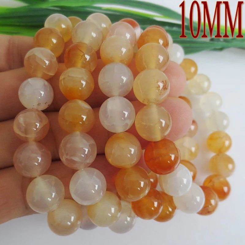 MOROW Fashion Dainty Natural Stone Bracelets Dragon Veins Agates Round Bead for Women Men Jewelry Charm Handmade Bracelets New (10)