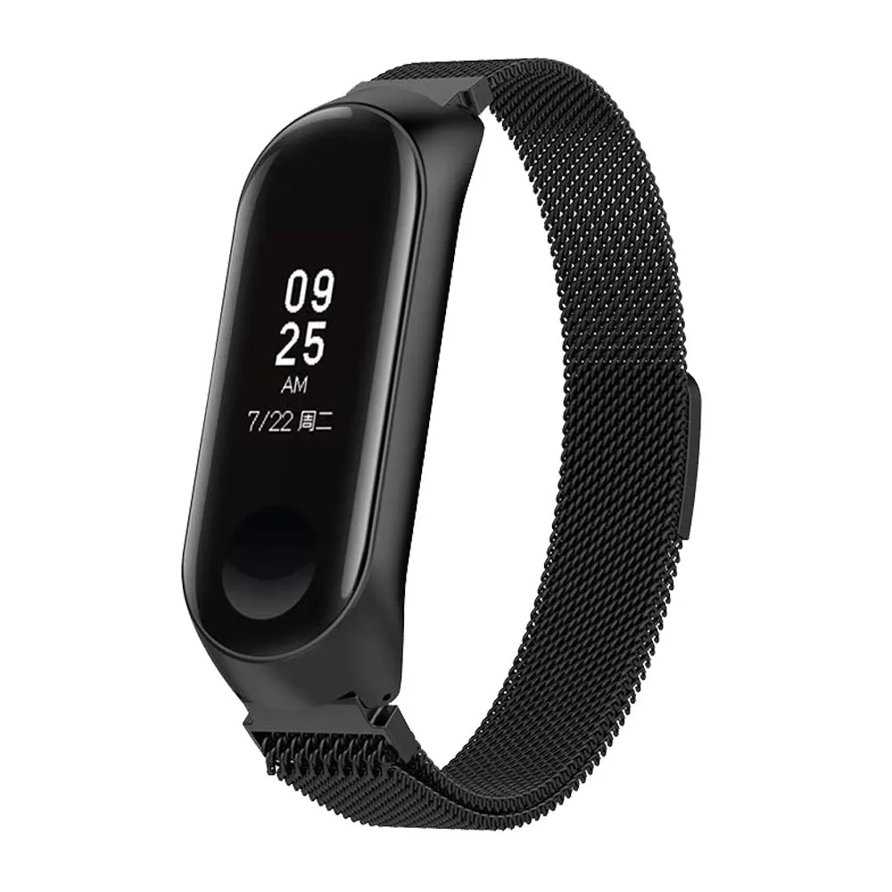 Браслет для Xiaomi mi Band 3 часы ремешок mi lanese магнитные часы из нержавеющей стали ремешок+ пленка Новая мода l1016#2