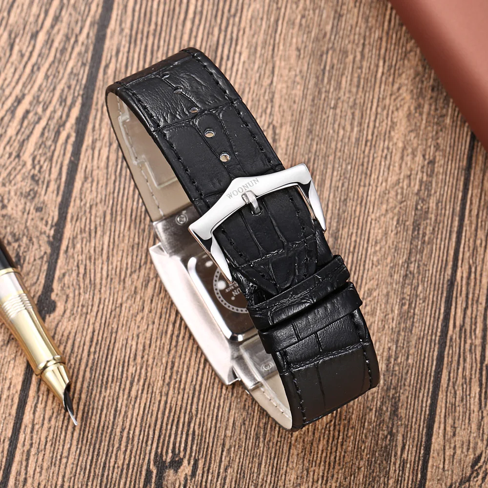 Relogio Masculino WOONUN Men Watches Top Brand Luxury Japan Quartz Rectangle Wrist Watches For Men Super Thin Mens Watches 2020