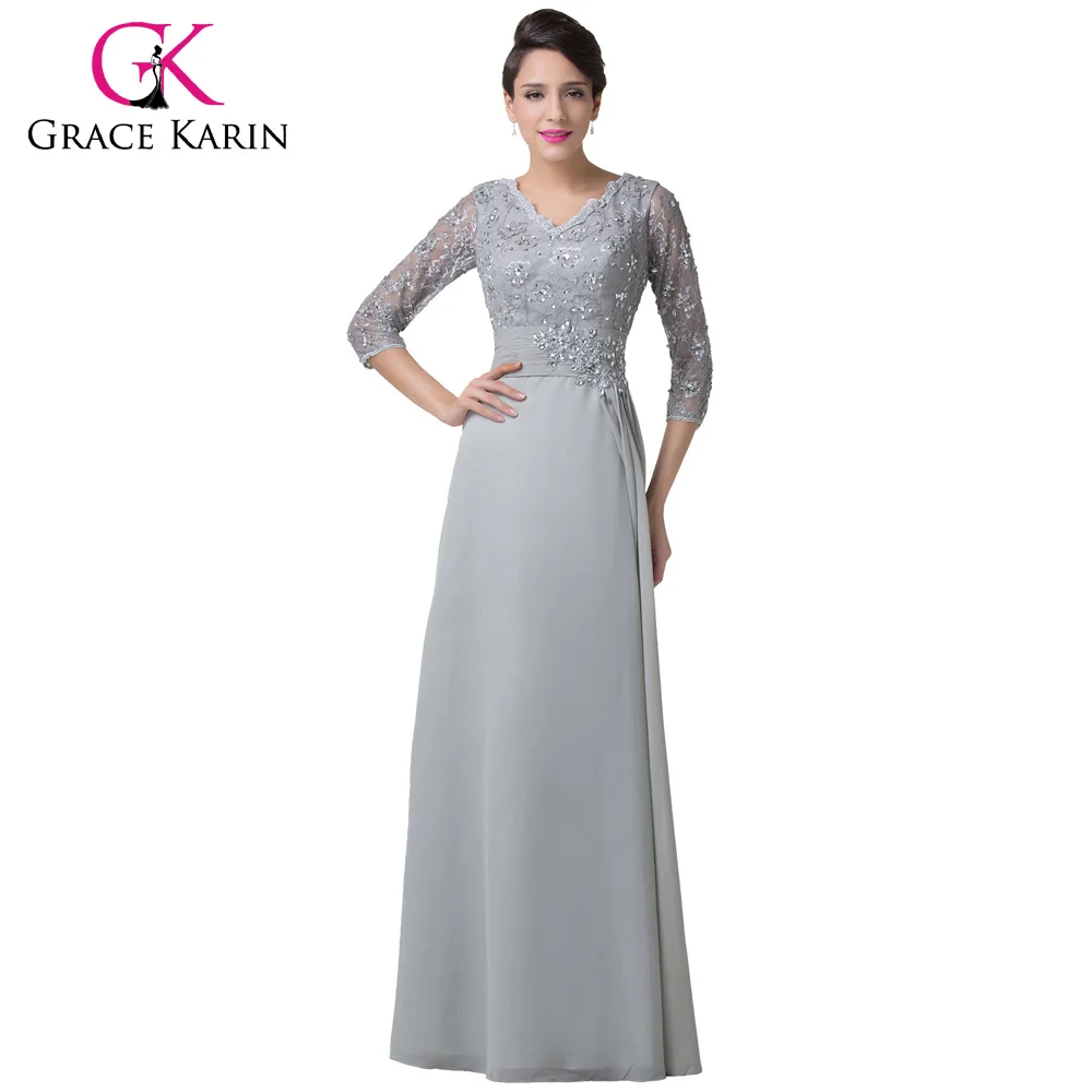 Buy Grey Mother of the bride Dress Grace Karin Long
