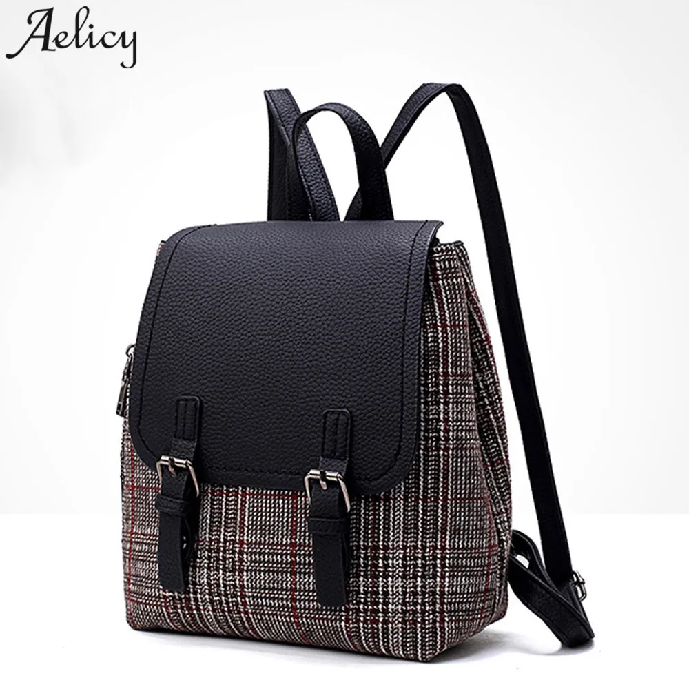 

Aelicy Women Backpack Leather Rucksack Girls School Bag Satchel Travel Lady Backpack 2019 new mochila feminina drop ship hot