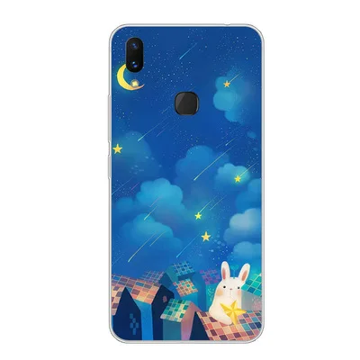Телефон случаях для естественных Z3 чехол мультфильм роспись ясно coque Мягкий силиконовый чехол VivoZ3 КРЫШКА ДЛЯ Vivo Z 3 V1813BA основа coque Fundas
