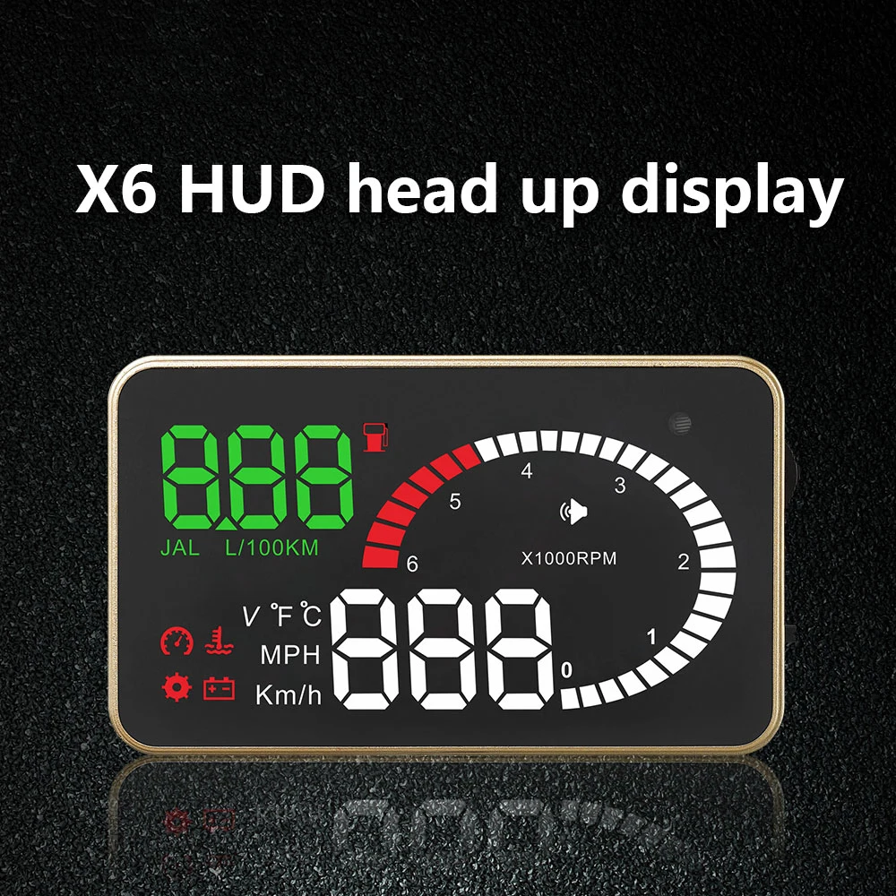 

Newest Car Hud Head-Up Display Car Speedometer OBD2 Overspeed Speed Voltage Alarm Windshield Projector