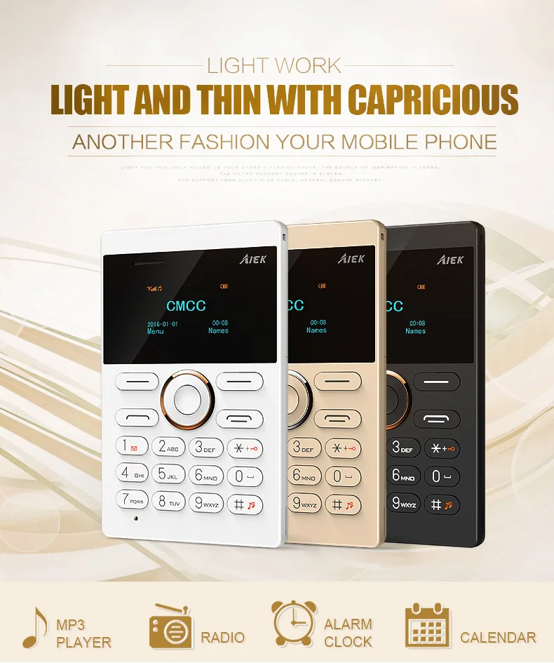Купить скидка! 2016 новинка ультра тонкий телефон aiek карт Е1 сотовый ...