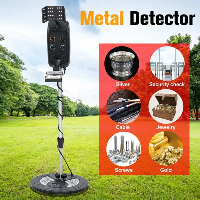 

Undergrounds Metal Detector+LCD Display High Sensitivity Gold Digger Treasure Hunters Tracker Seeker+Waterproof Search Coil