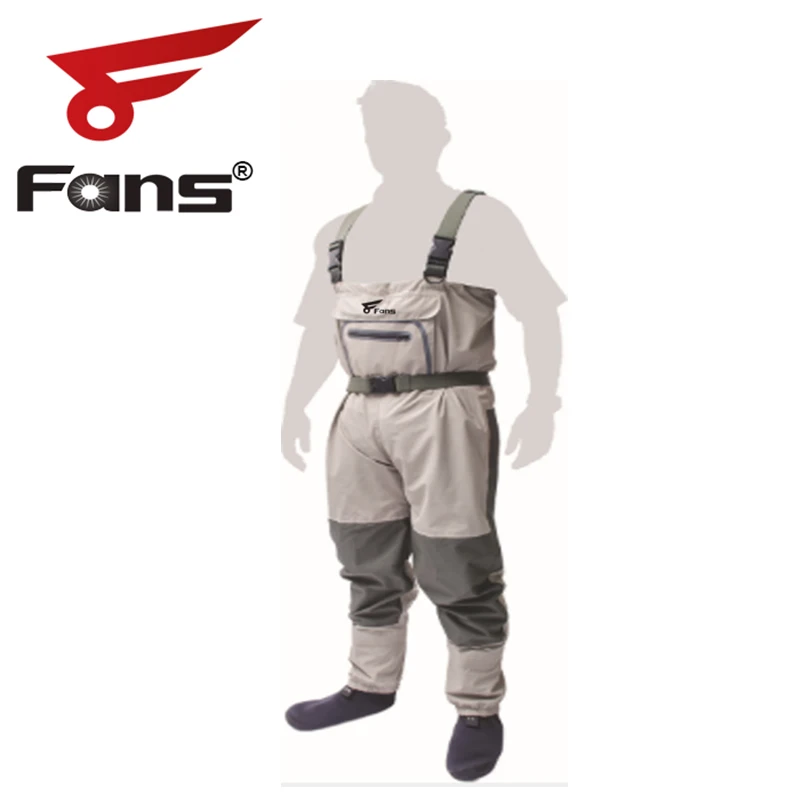 

FANS Breathable Fly Fishing Chest Waders Breathable and Waterproof Fishing & Hunting Waders