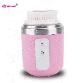 

Skineat Ultrasonic Electric Facial Brush Pores Blackheads Removal Portable Face Cleansing Device Skin Care With 2 Brush Heads
