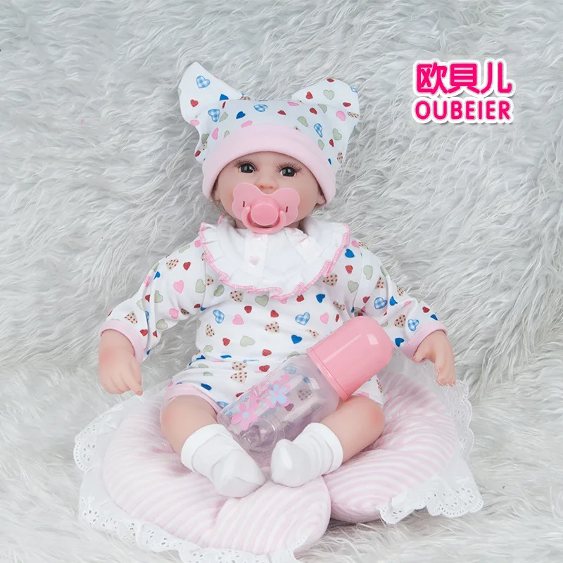 45 см Rebirth 18 дюймов Кукла моделирование Baby alive reborn baby Doll Игрушки для девочек Детские куклы мягкий образ жизни borned