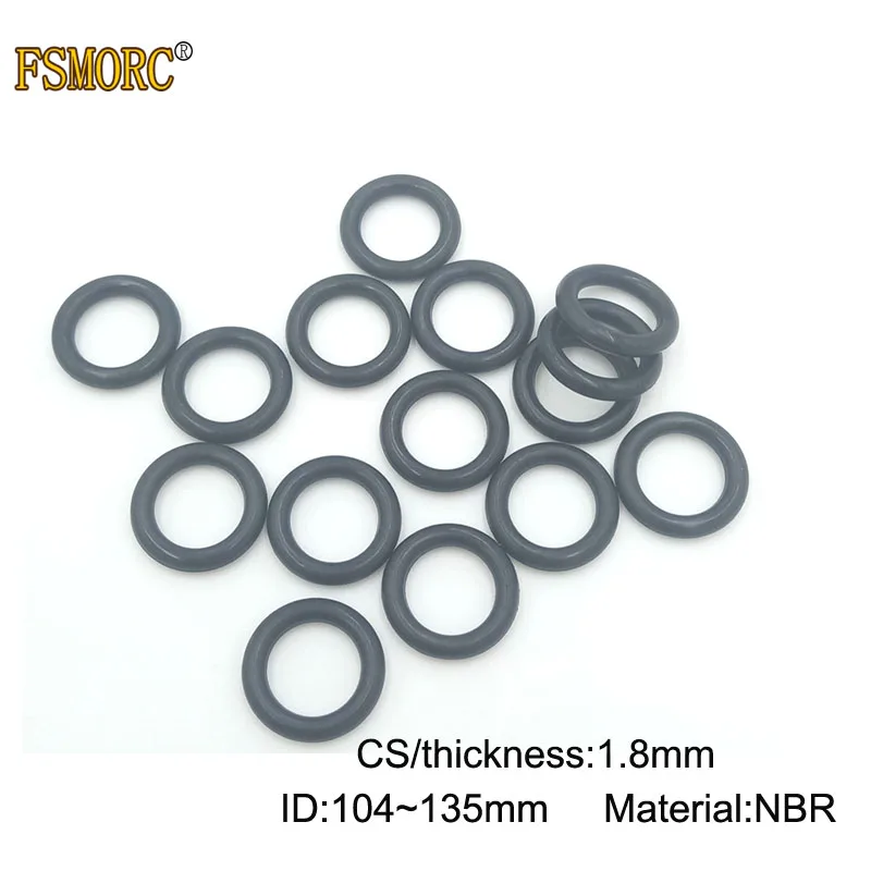 10pcs 80mm x 1.5mm Size Mechanical Rubber O Ring Oil Seal Gaskets Black 